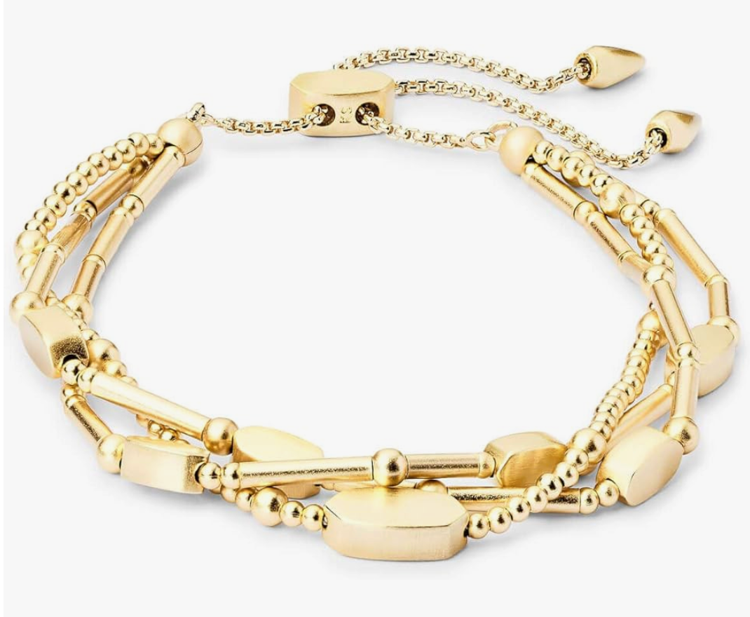 Delicate Gold Beaded Chain Bracelet