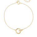 Minimalist Interlocking Double Ring Bracelet